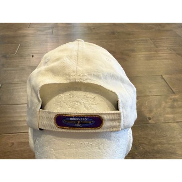 Vintage Brickyard 400 August 8 2004 Mens White Adjustable Strapback Hat Cap - Picture 6 of 9